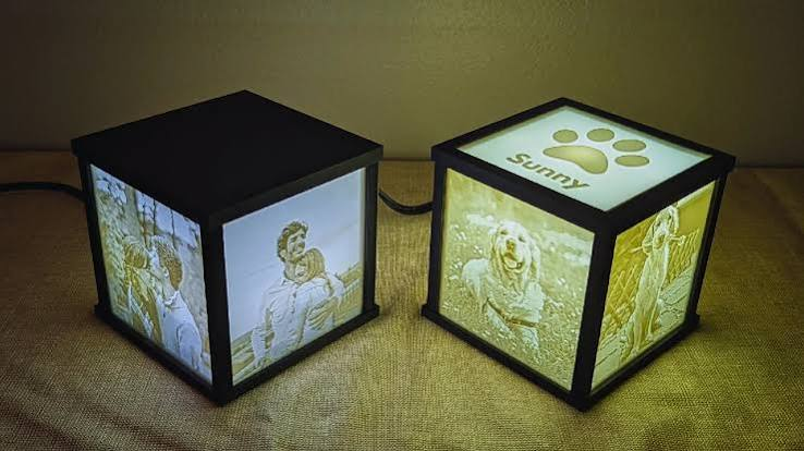 Lithophane photo lamp